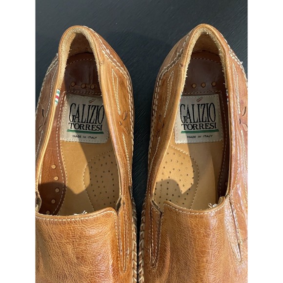 VTG Galizio Torresi Stitched Leather Loafers Men’s EU 43/US 10 Made In Italy - Picture 6 of 14